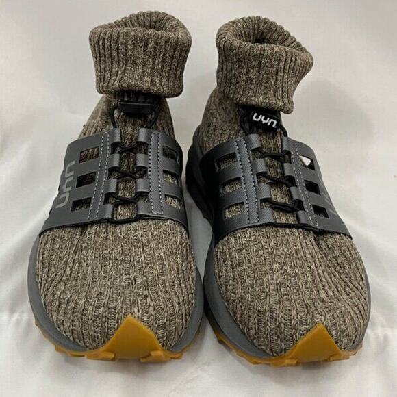UYN Sz 39 8 Uynner Womens Brown Taupe Booties Hero Shoes Merino Wool Vibram Sole - Picture 2 of 15